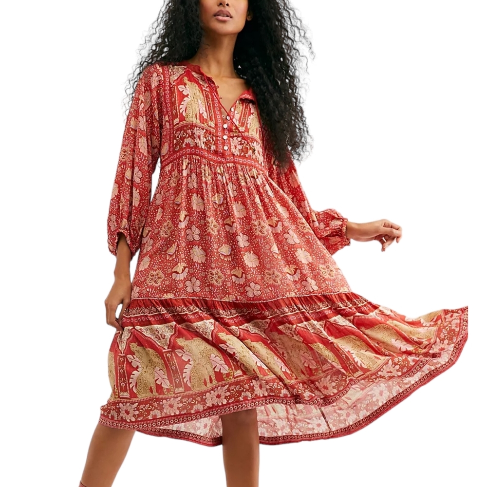 SPELL | Cherry Poinciana Gown